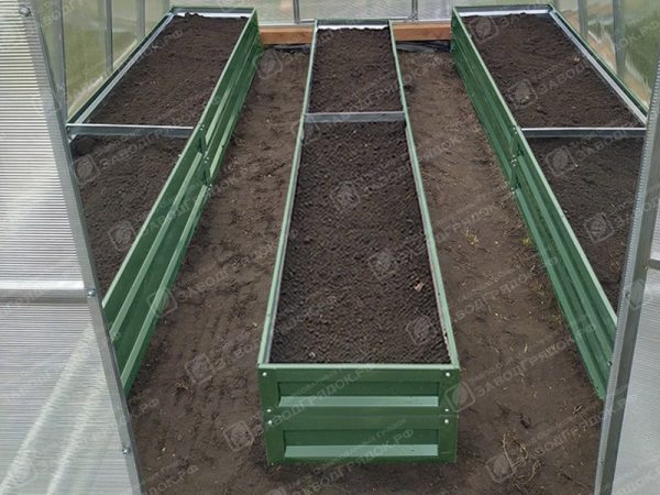 Грядки в теплицу «Усиленные» с полимерным покрытием (высота 30 см) — изображение 2